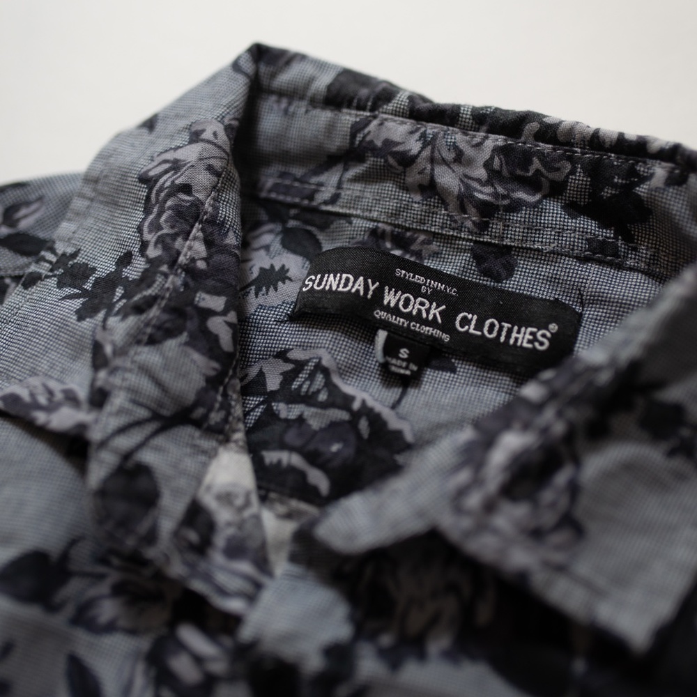 Rose Print Button Up - image 3